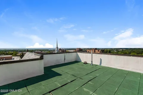 a view of balcony with city view