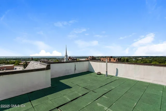 a view of balcony with city view