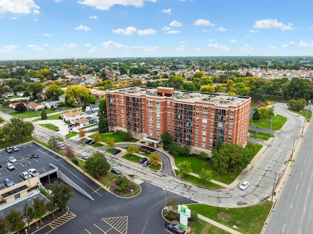 an aerial view of a city
