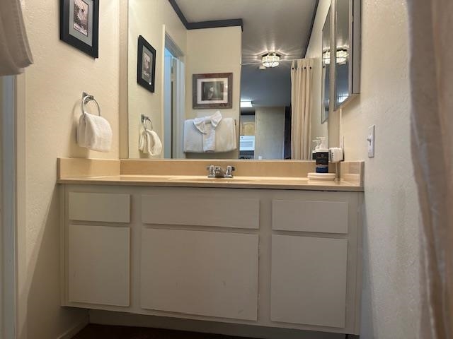 248 Mammoth Slopes, Unit F53 Mammoth Lakes, CA 93546 - Photo 18 of 35 a bathroom with a sink and a mirror