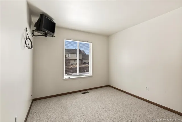 an empty room with a window