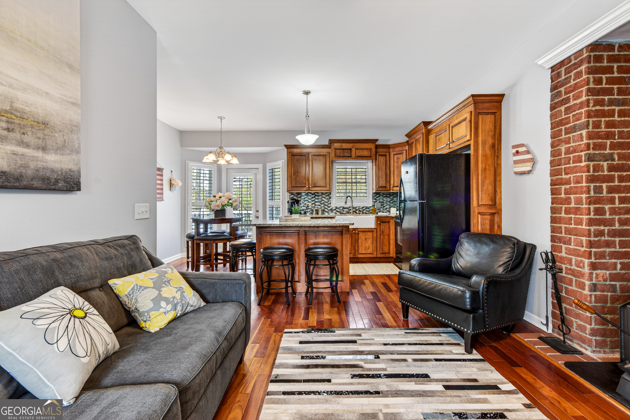 1071 Louden Ridge Road Alto, GA 30510 - Photo 16 of 81 a living room with furniture and a fireplace
