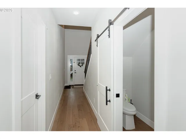 a view of an entryway with staircase