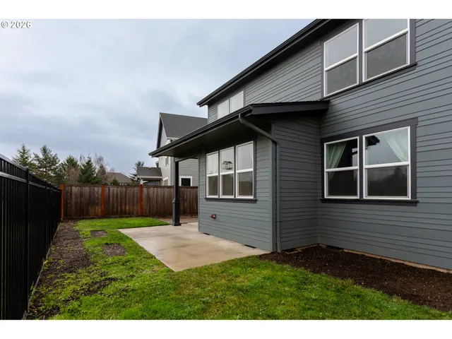a backyard of a house