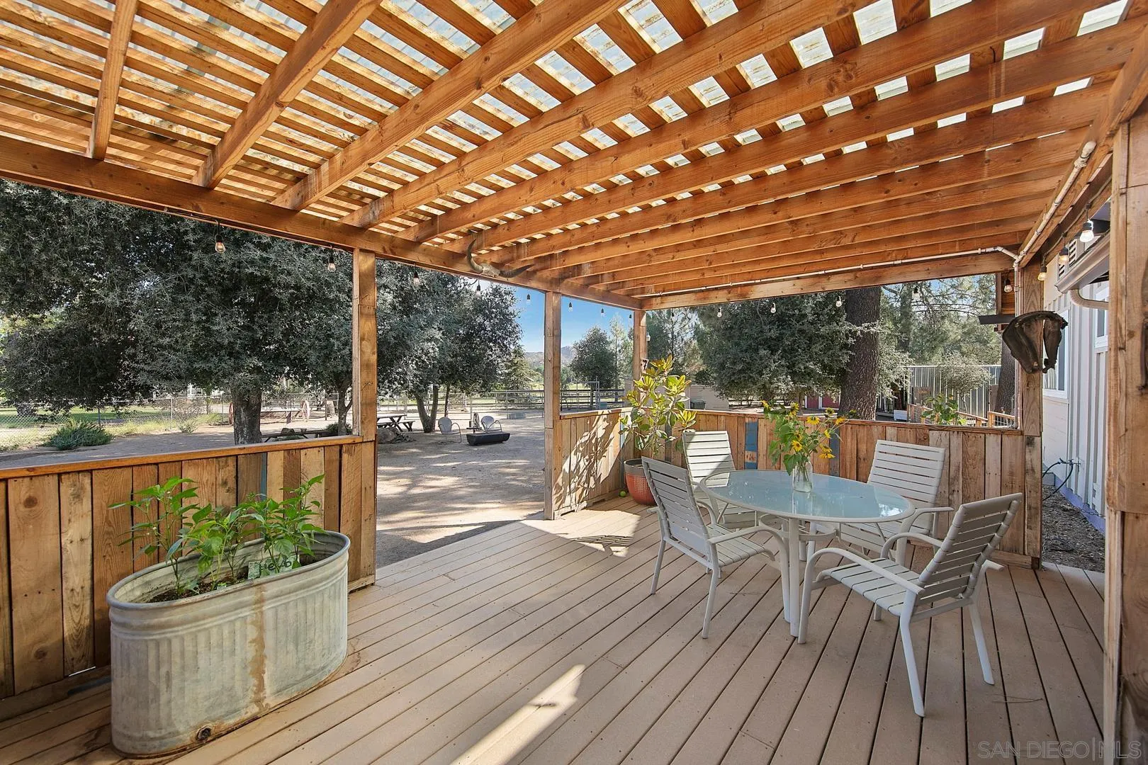 28710 Lone Pine Trail Pine Valley, CA 91962 - Photo 22 of 46 a view of a patio with wooden floor