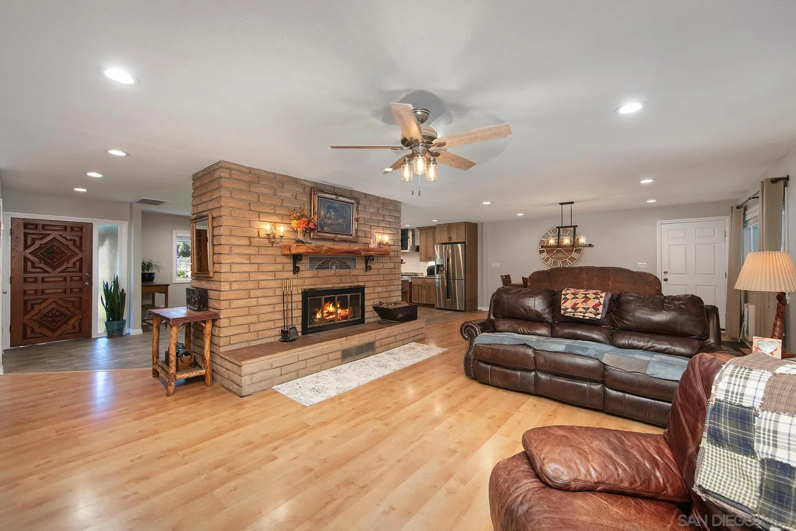28710 Lone Pine Trail Pine Valley, CA 91962 - Photo 9 of 46 a living room with furniture and a fireplace