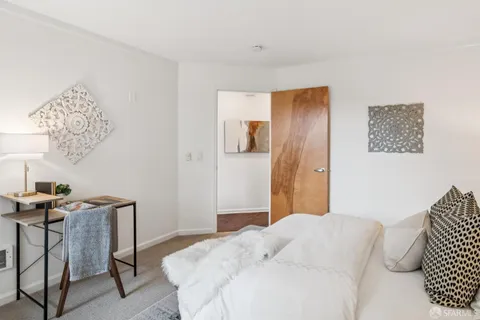 a bench sitting in front of a building