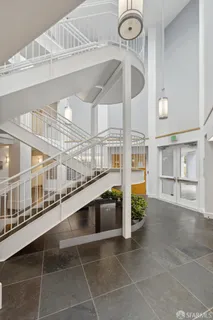 front view of a house with a chairs