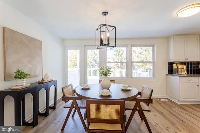 a kitchen with white cabinets and appliances