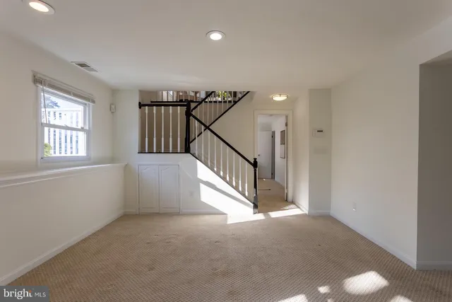 a view of a bench in the roof deck
