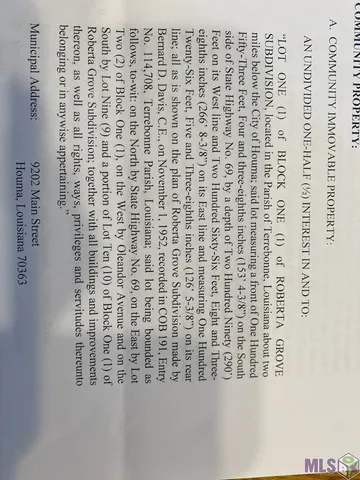 $215,000 | 9202 East Main Street, Houma, LA 70363