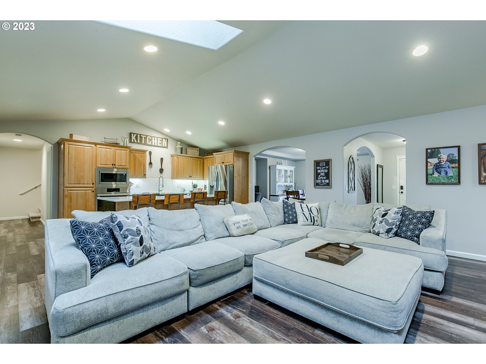 2353 35th Street Springfield, OR 97477 - Photo 11 of 32 a living room with furniture and a view of kitchen