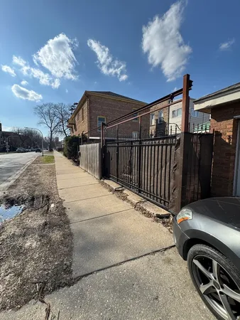 a view of a backyard of a house