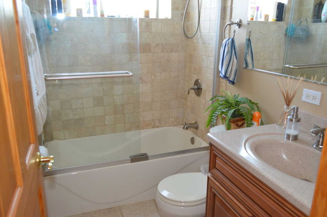 458 East Briarcliff Road Bolingbrook, IL 60440 - Photo 12 of 18 a bathroom with a sink a toilet and shower