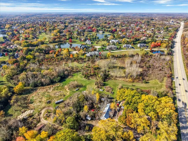 an aerial view of a city