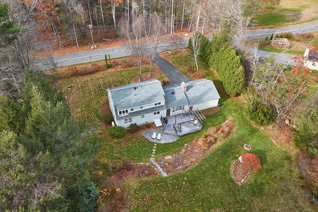 91 Montague Road Westhampton, MA 01027 - Photo 32 of 41 an aerial view of a house with a yard