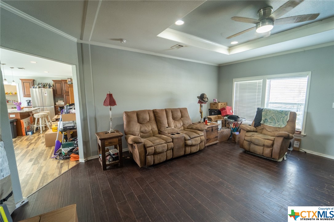 443 Joe Pokluda Road Nordheim, TX 78141 - Photo 11 of 26 a living room with furniture and a wooden floor