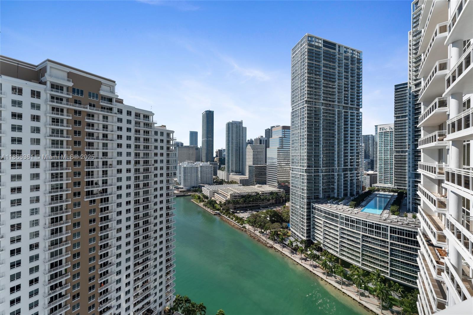 901 Brickell Key Boulevard, Unit 2801 Miami, FL 33131 - Photo 10 of 22 a city view with tall buildings