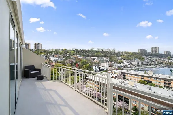 a view of city from balcony