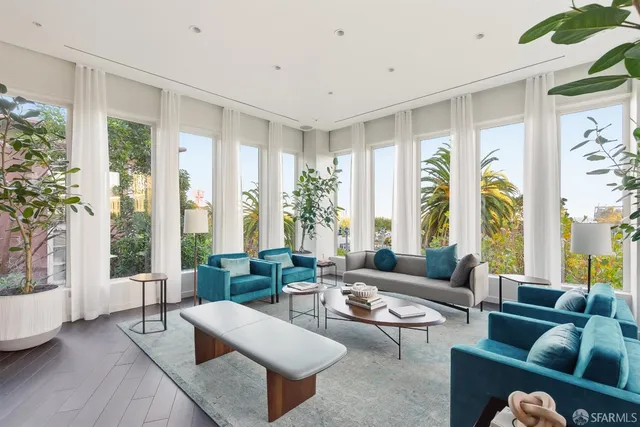 a view of a city with tall buildings