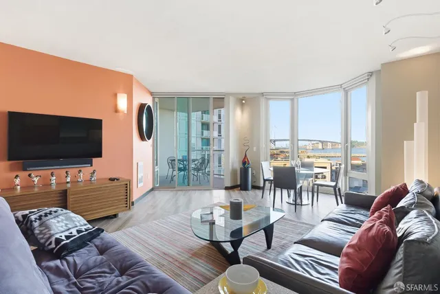 a view of a city with tall buildings