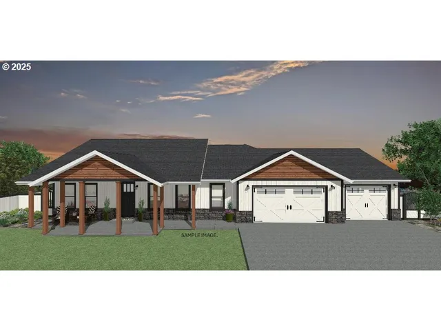 a house view with a garden space