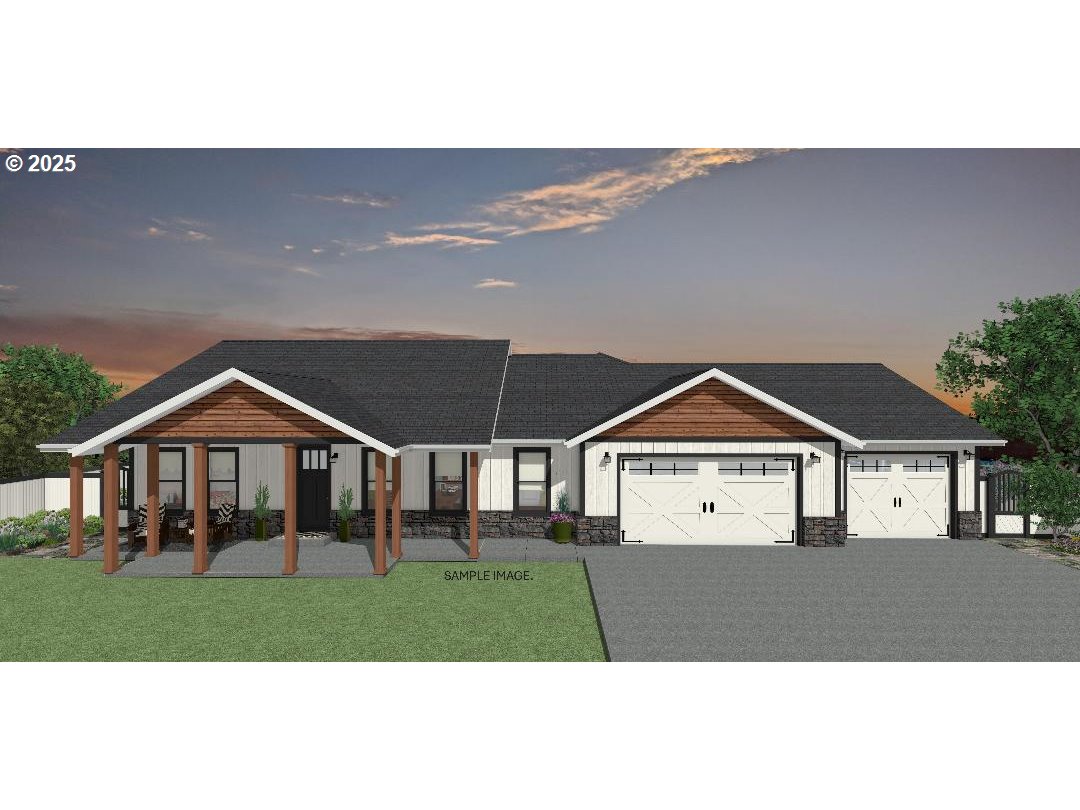 a house view with a garden space