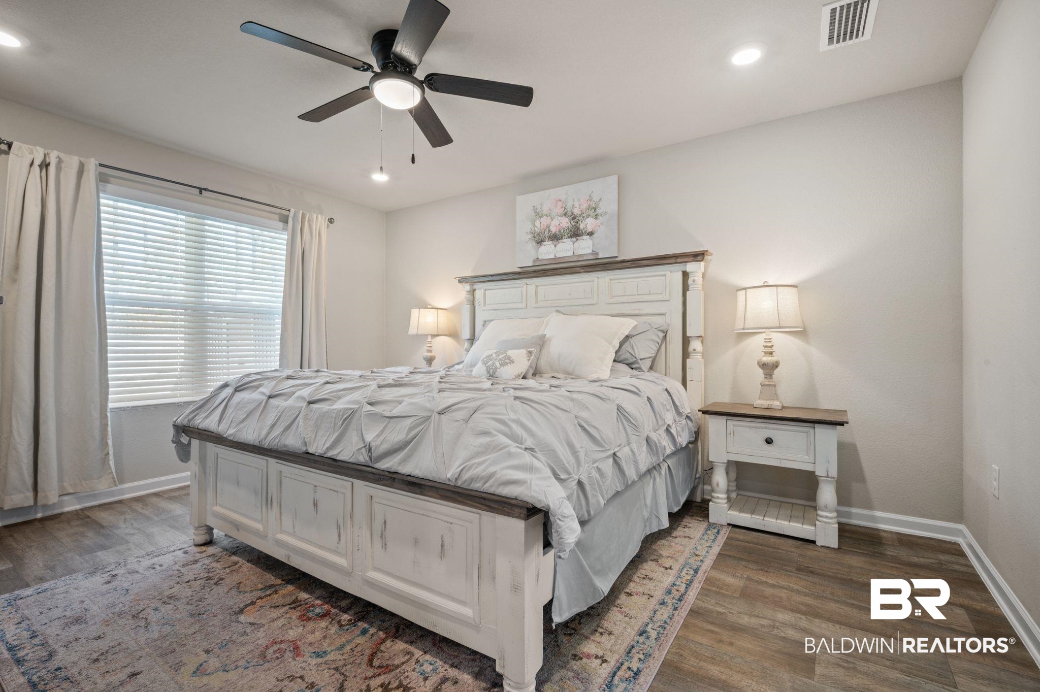 10306 Brodick Loop Spanish Fort, AL 36527 - Photo 14 of 35 Bedroom featuring dark hardwood / wood-style flooring and ceiling fan