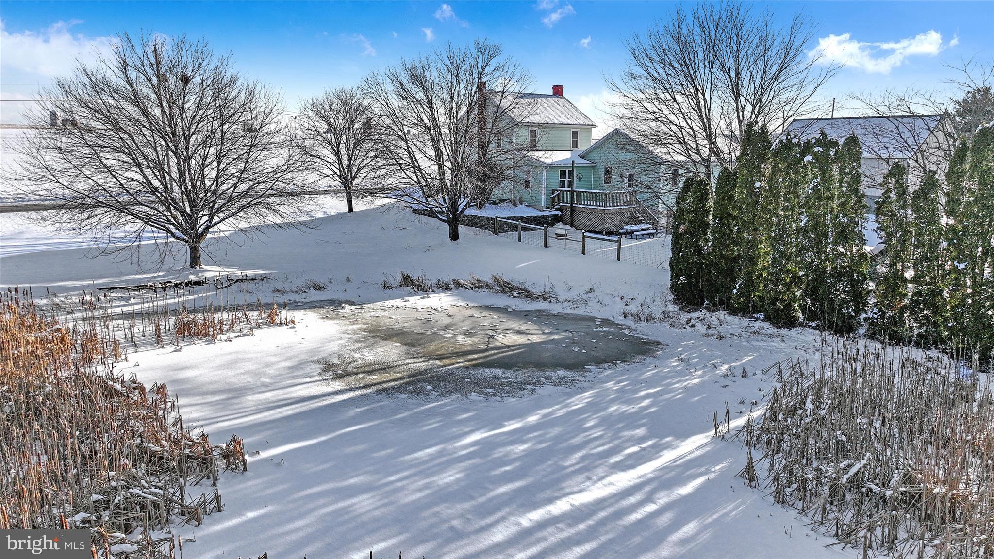 204 Reistville Road Myerstown, PA 17067 - Photo 7 of 55 a view of a yard covered with snow in front of house