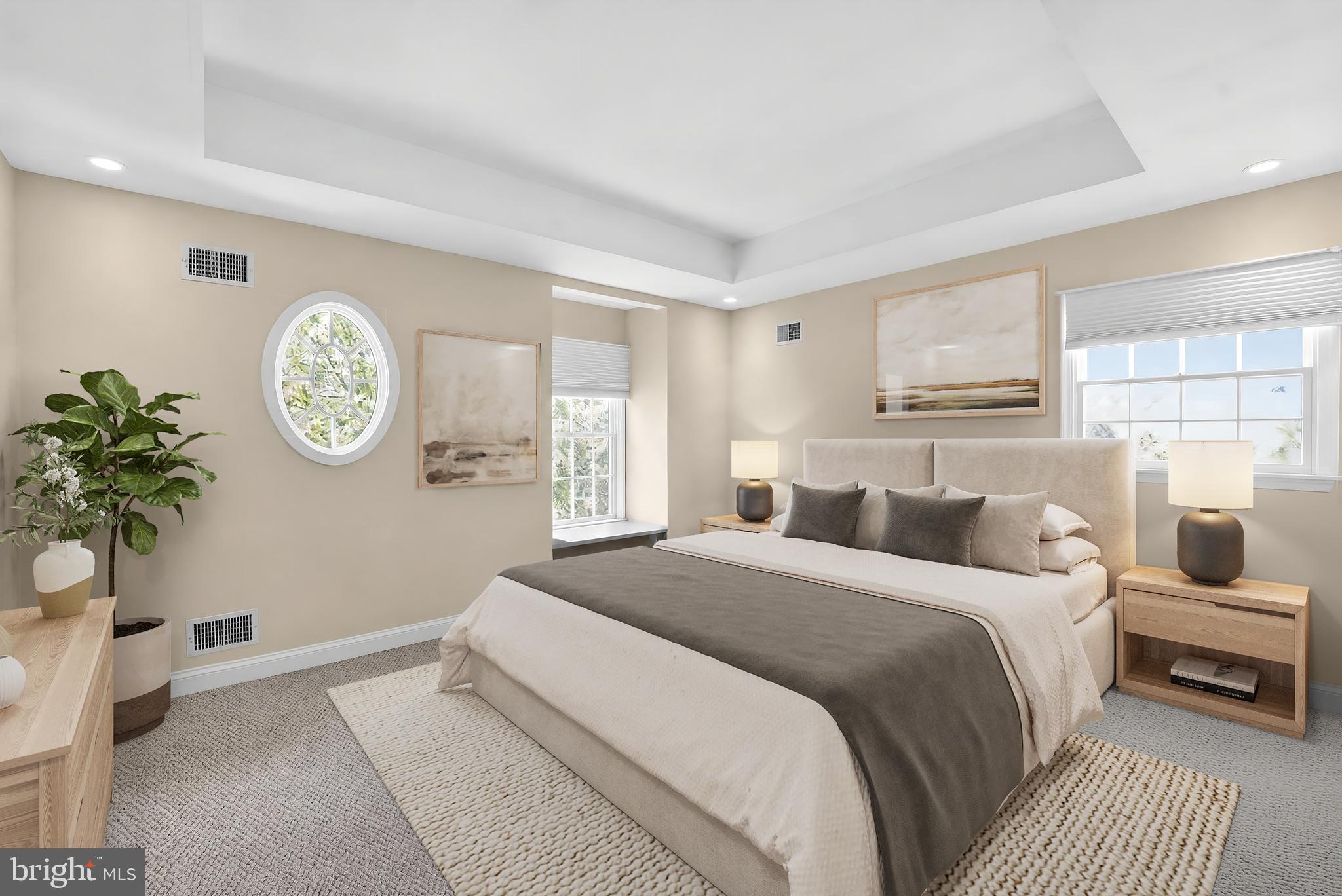6 Hedge Row Road Princeton, NJ 08540 - Photo 25 of 32 a bedroom with a bed and a large window
