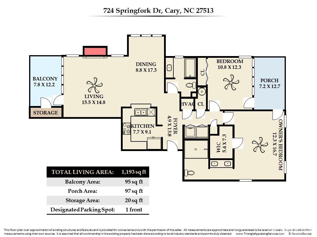 724 Springfork Drive, Unit CEDAR Cary, NC 27513 - Photo 45 of 45 completed by licensed appraiser.