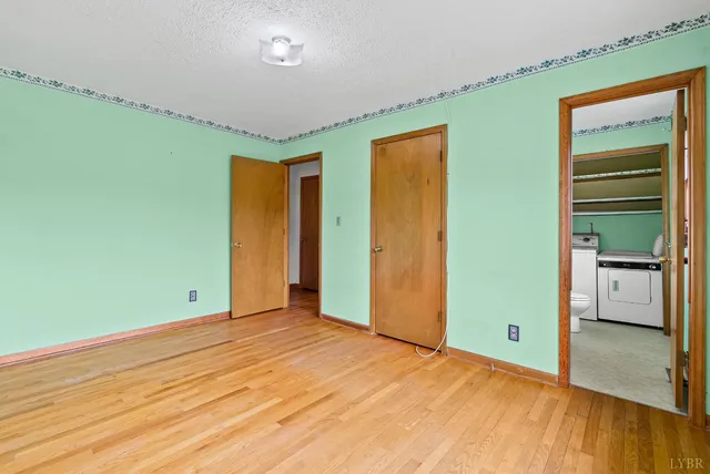 a view of room with shelves
