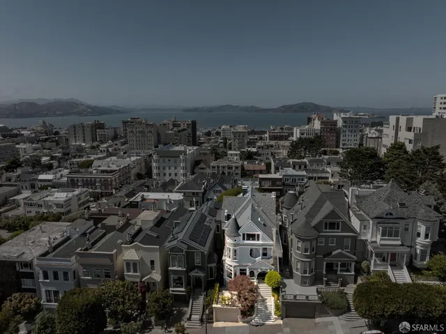 an aerial view of multiple house