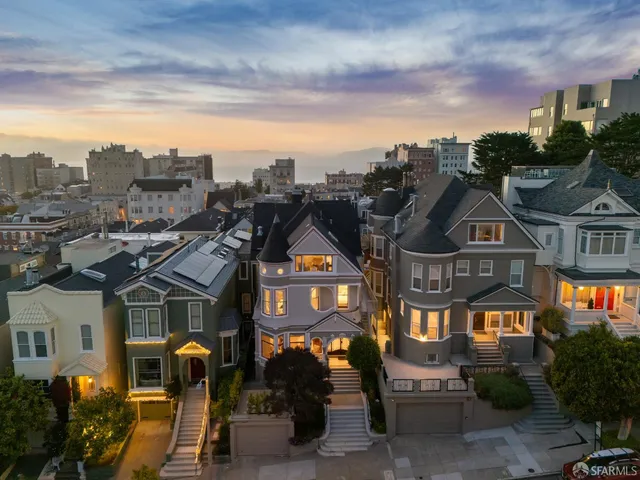 a view of a city with tall buildings
