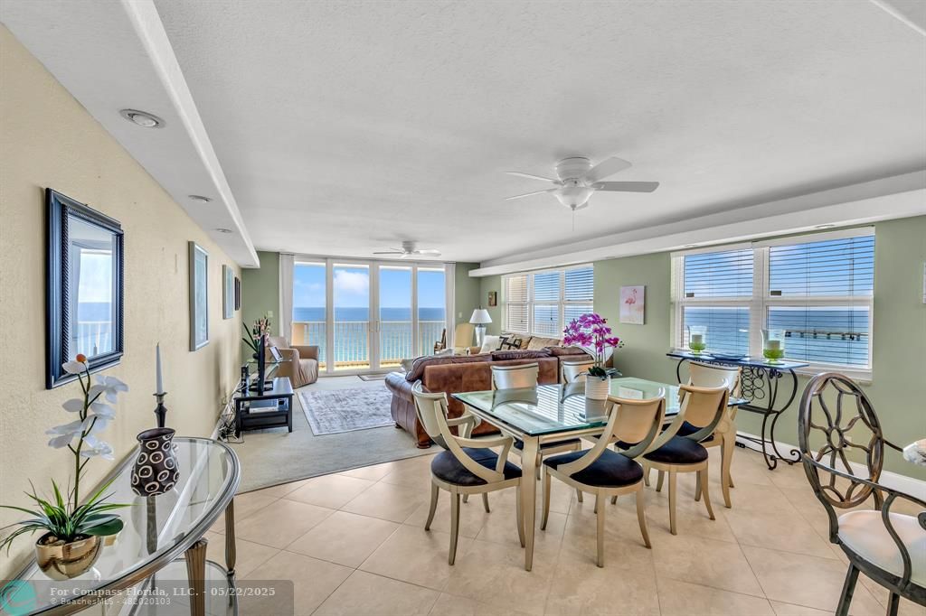 3000 South Ocean Boulevard, Unit 1106 Boca Raton, FL 33432 - Photo 5 of 30 a view of a dining room with furniture and a livingroom