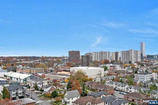 a view of a city from a balcony