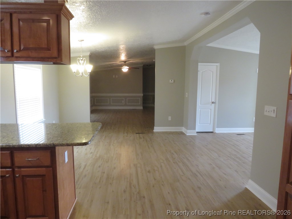 1184 Fisher Road St. Pauls, NC 28384 - Photo 11 of 29 a view of a hallway with wooden floor and cabinet