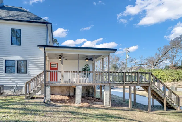 a view of a house with a balcony