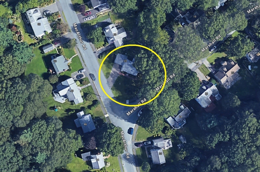 23 Marshall Road Natick, MA 01760 - Photo 29 of 31 an aerial view of a house with swimming pool and outdoor seating