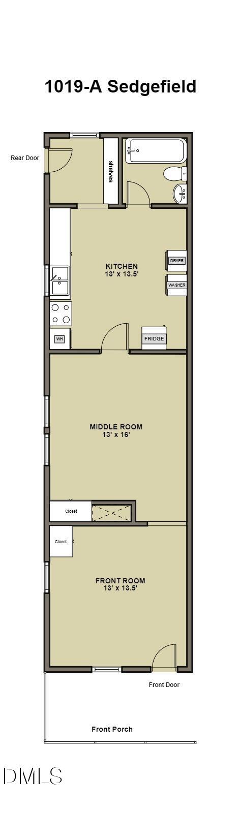 1019 Sedgefield Street Durham, NC 27705 - Photo 21 of 21 A Floor Plan