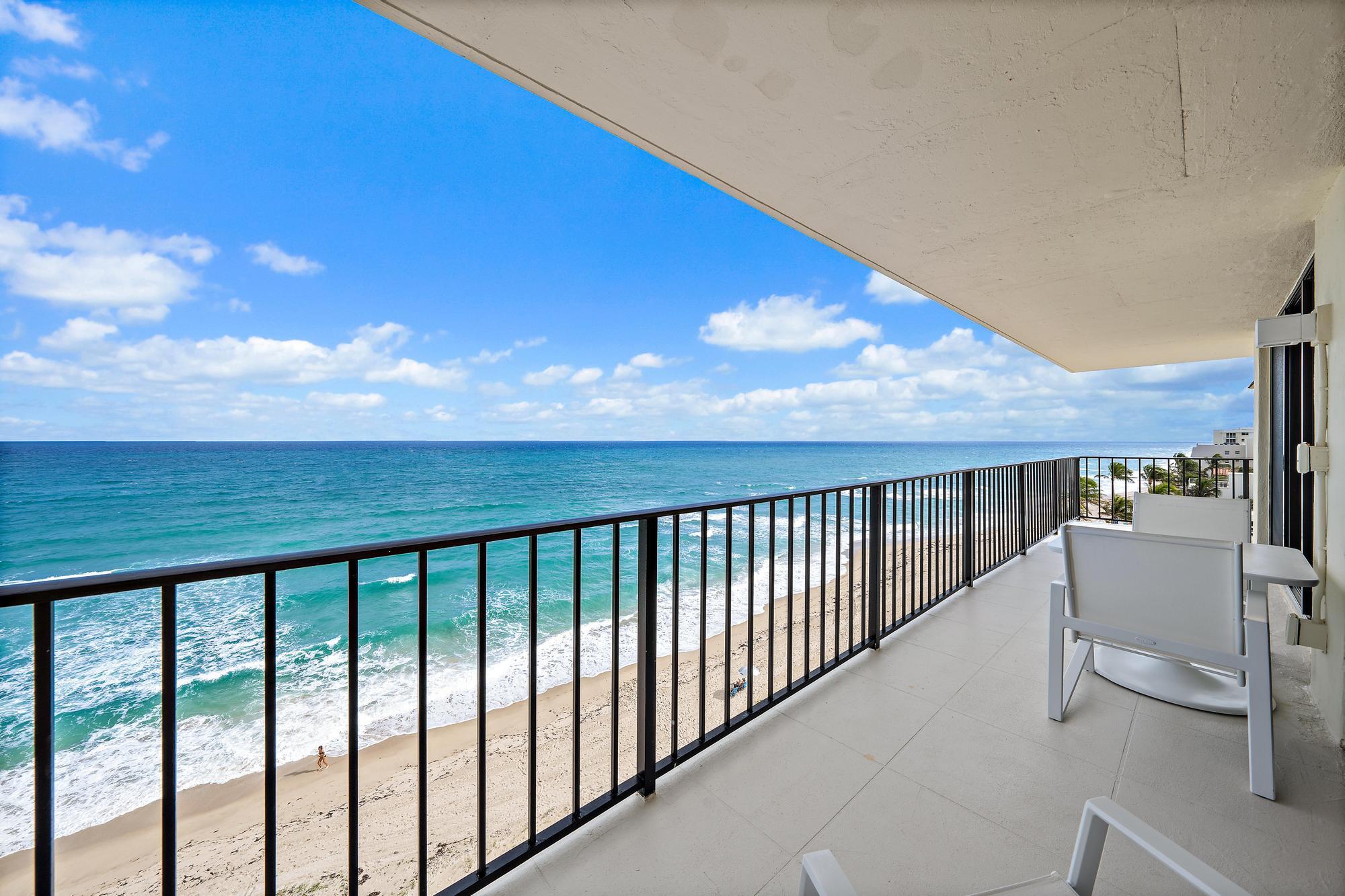 3456 South Ocean Boulevard, Unit 701 Palm Beach, FL 33480 - Photo 4 of 20 a balcony with view of city from a balcony