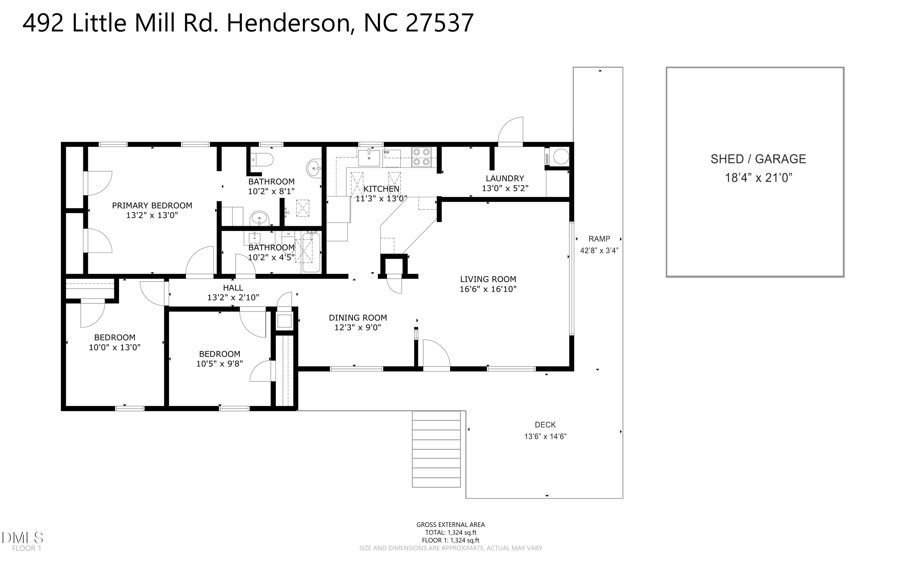 492 Little Mill Road Henderson, NC 27537 - Photo 39 of 39 a picture of a wall with a white building
