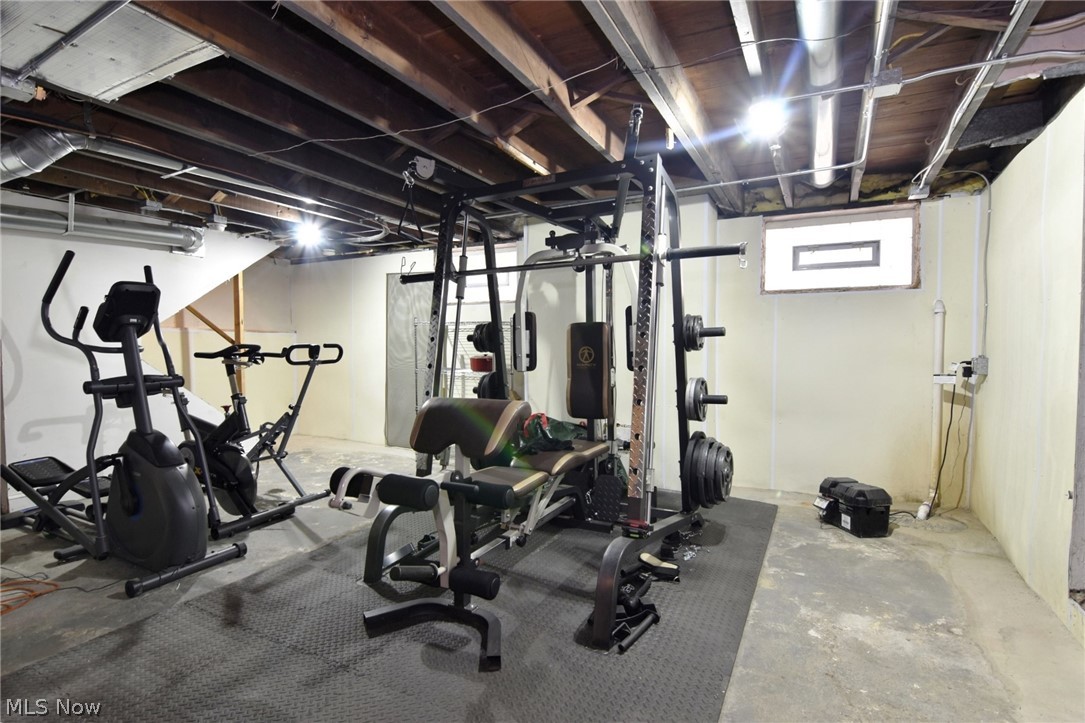 3584 Pennington Road Cleveland, OH 44120 - Photo 40 of 42 Workout room in basement with concrete flooring