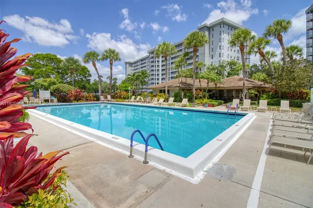 a view of outdoor space with swimming pool