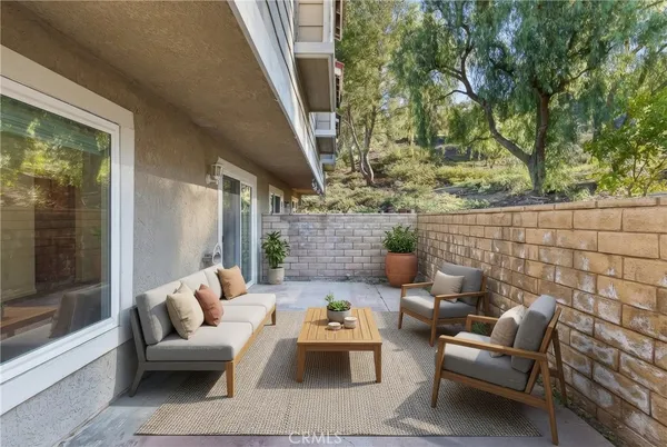 a outdoor living space with patio furniture