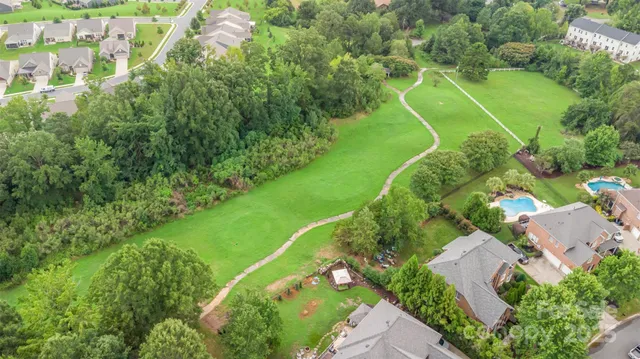 an aerial view of a football ground