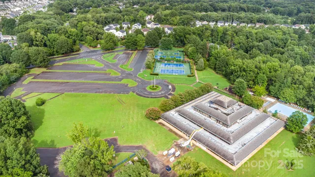 a view of a two chairs in the backyard