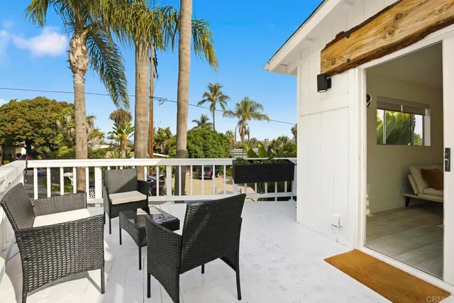 a house view with a seating space