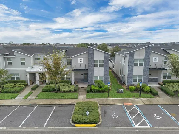a house view with a garden space