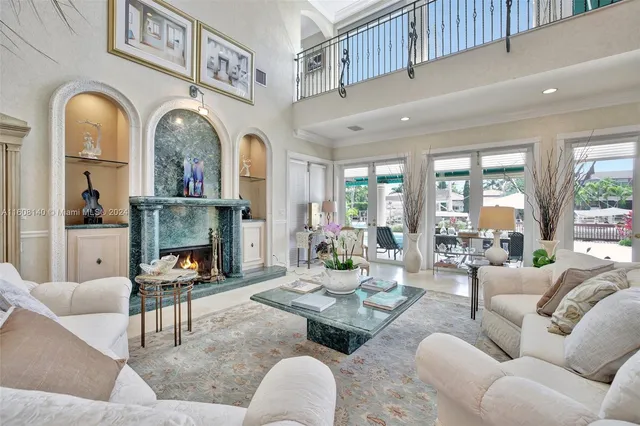 a kitchen with sink and refrigerator